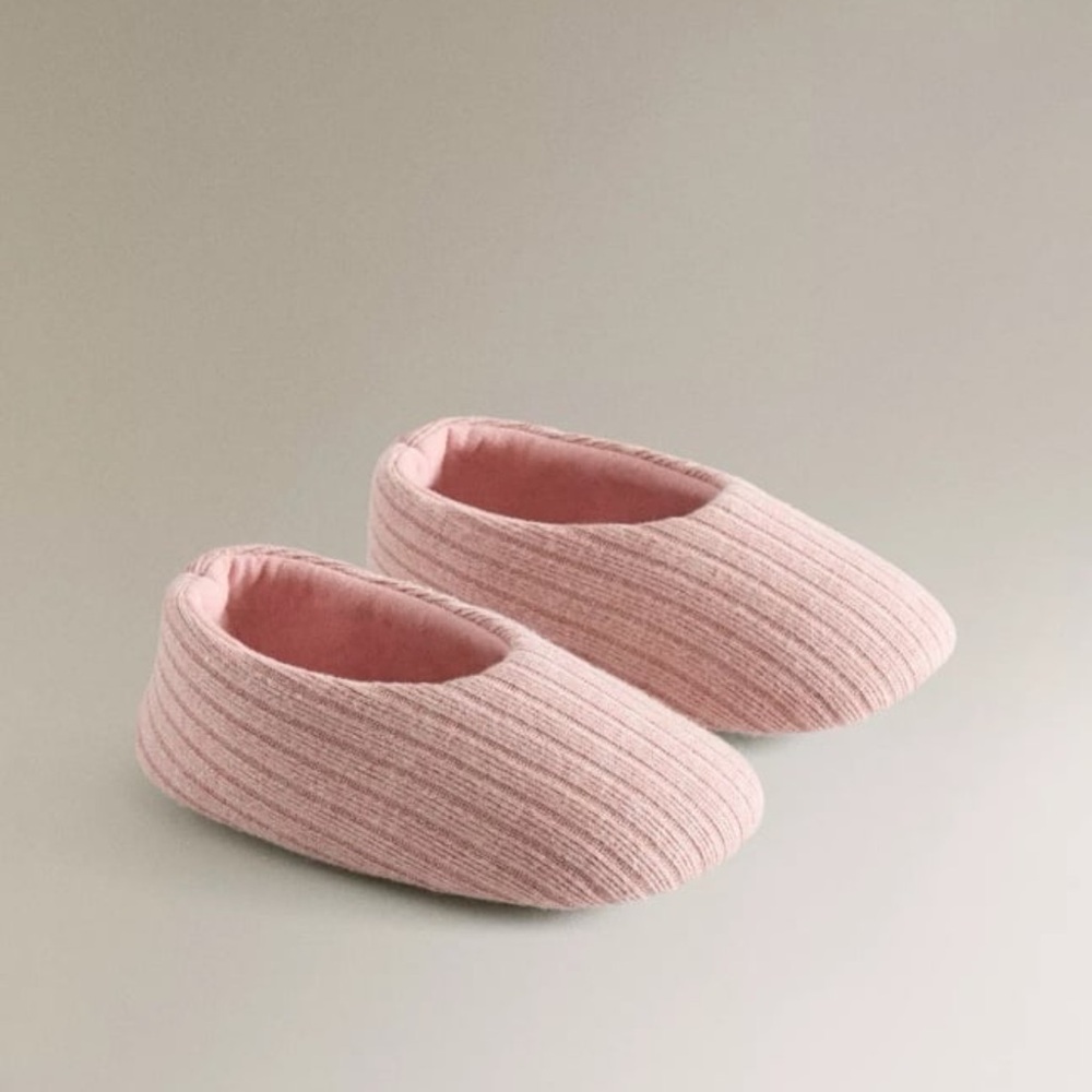 Zara Home Quilted Fabric Ballet Flats